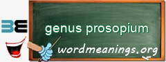 WordMeaning blackboard for genus prosopium